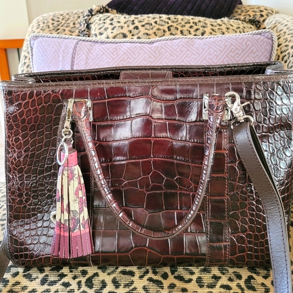 Brighton embossed convertible satchel - Picture 1 of 16